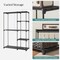 Freestanding Closet Organizer with Shelves 44 Inch Portable Wardrobe Rack with Hanging Rods and Fabric Shelves for Bedroom Clothes Storage Use